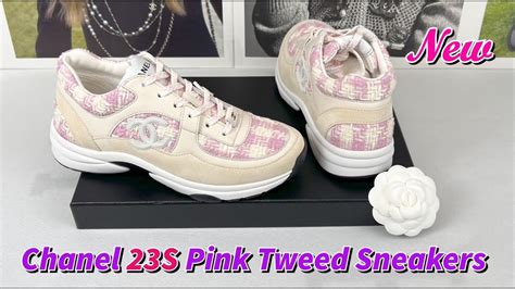 chanel shoes women pink|Chanel sneakers pink inside.